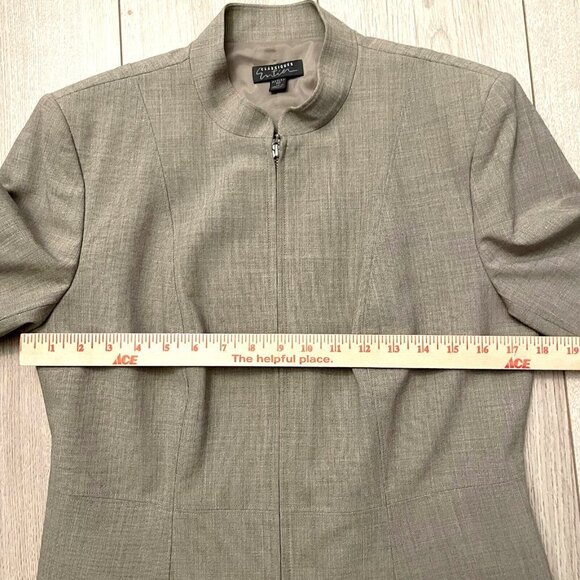 Classiques Entier Two Piece Suit Blazer Jacket Pants Gray Women Size 10 Petite - Picture 9 of 16